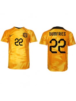 Moški Nogometna dresi replika Nizozemska Denzel Dumfries #22 Domači SP 2022 Kratek rokav